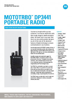 Motorola DP3441 specifications preview 1