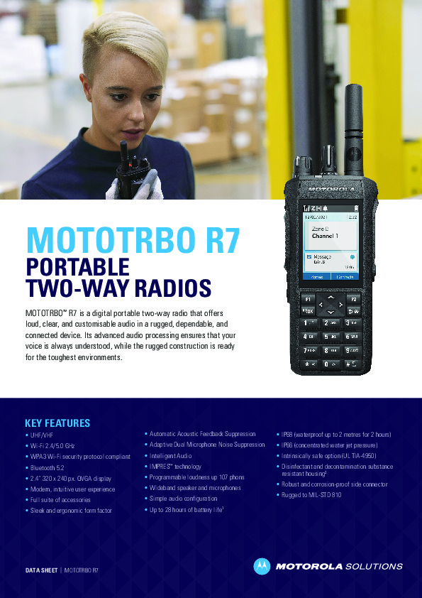 Motorola R7 Two-Way Radio