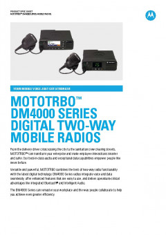 Motorola DM4000 series specifications preview 1