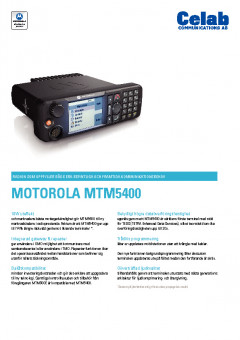 Motorola MTM5400 produktblad preview 1