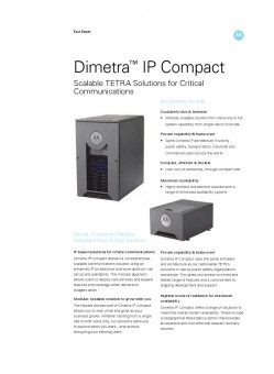 Motorola Dimetra IP Compact specifications preview 1