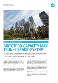 Motorola Capacity Max factsheet preview 1